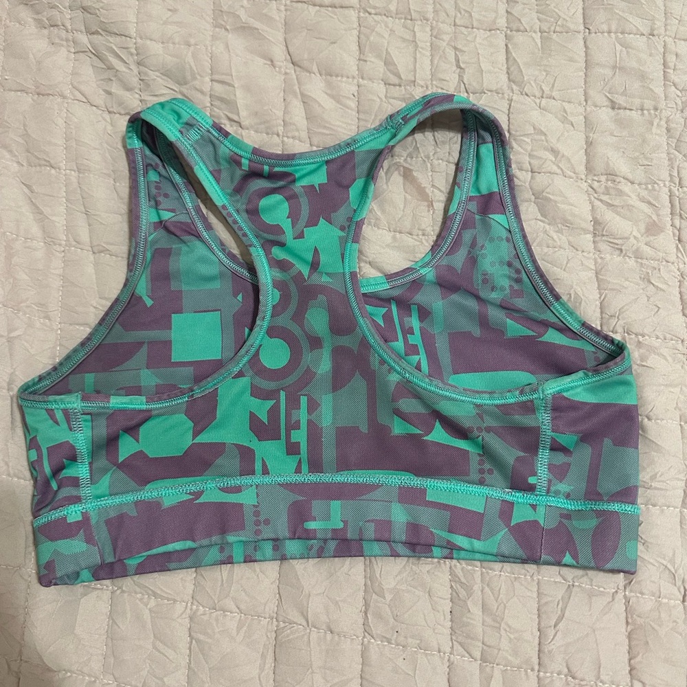 Nike Pro Bra in Purple and Teal